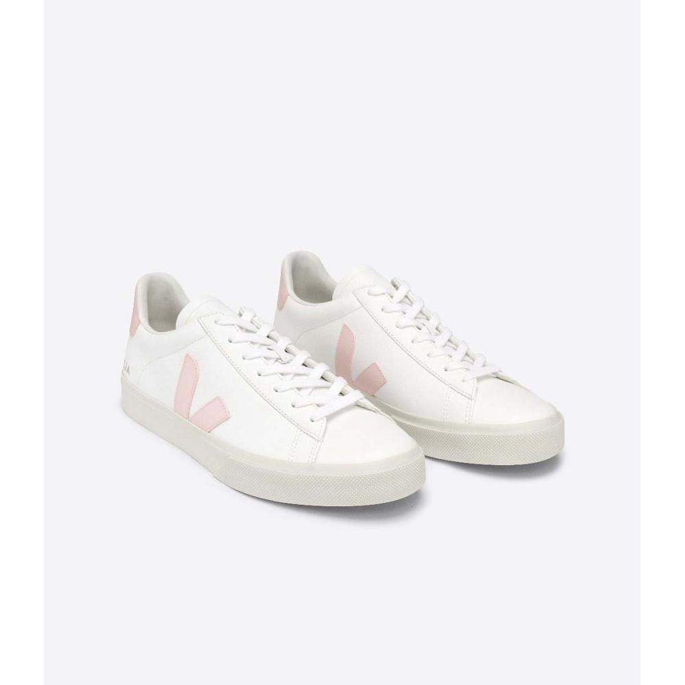 Veja CAMPO CHROMEFREE Low Tops Sneakers Dame White/Pink | NO 463KOR